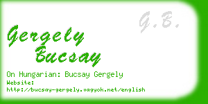 gergely bucsay business card